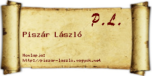 Piszár László névjegykártya