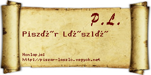 Piszár László névjegykártya