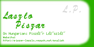 laszlo piszar business card